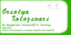 orsolya kolozsvari business card